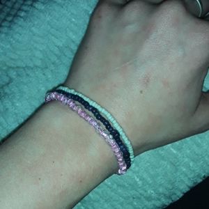 Three accent bracelets